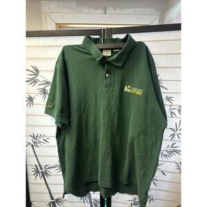 green Maine State Lottery polo shirt Size L # 375